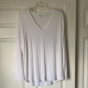 Luxe Long Sleeve V Neck Tee
